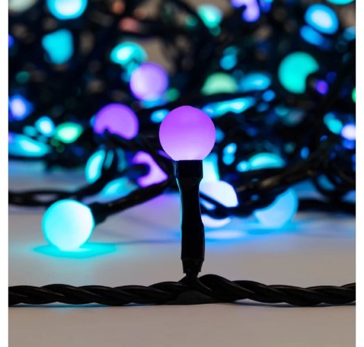 Гирлянда Neon-Night 303-509-1 Мультишарики Ø13мм, 20 м, 200 LED RGB, черный ПВХ - изображение 3