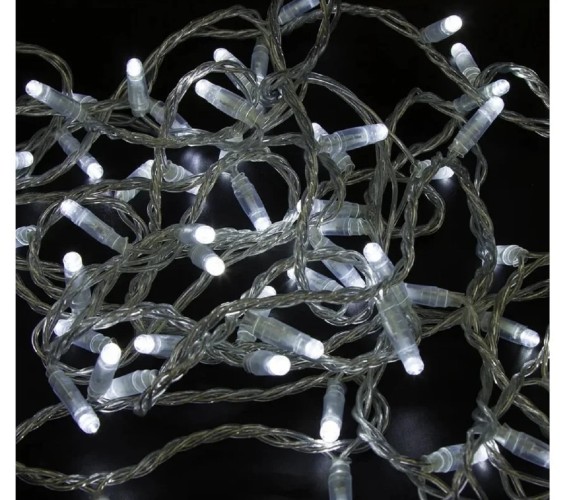 Гирлянда Neon-Night 305-155 Нить 10м (2 модуляx5м) 100 LED БЕЛЫЙ - изображение 2
