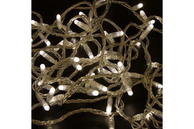 Гирлянда Neon-Night 305-156 Нить 10м (2 модуляx5м) 100 LED ТЕПЛЫЙ БЕЛЫЙ - изображение 2