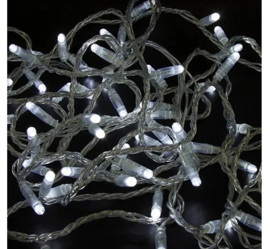 Гирлянда Neon-Night 305-185 Нить 10м (2 модуляx5м) 100 LED БЕЛЫЙ - изображение 2