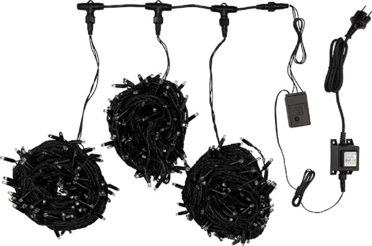 Гирлянда Neon-Night 323-301 Клип лайт 24В, 3 нити по 20 м, желтый - изображение 4