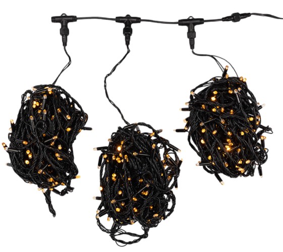 Гирлянда Neon-Night 323-301 Клип лайт 24В, 3 нити по 20 м, желтый - изображение 2