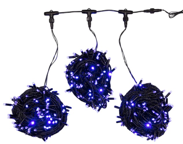 Гирлянда Neon-Night 323-303 Клип лайт 24В, 3 нити по 20 м, синий - изображение 2