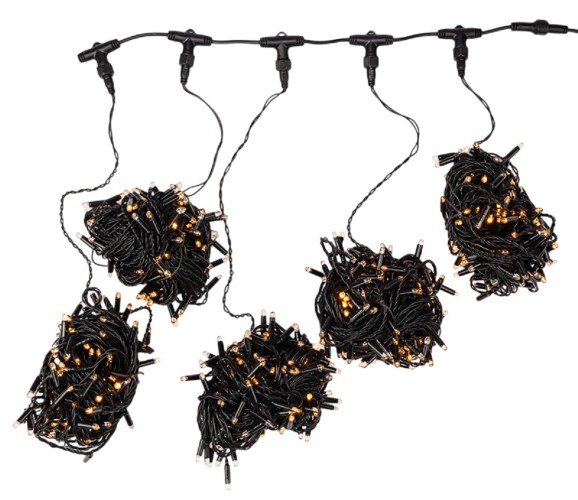 Гирлянда Neon-Night 323-501 Клип лайт 24В, 5 нитей по 20 м, желтый - изображение 3