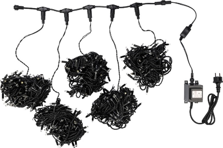 Гирлянда Neon-Night 323-501 Клип лайт 24В, 5 нитей по 20 м, желтый - изображение 5