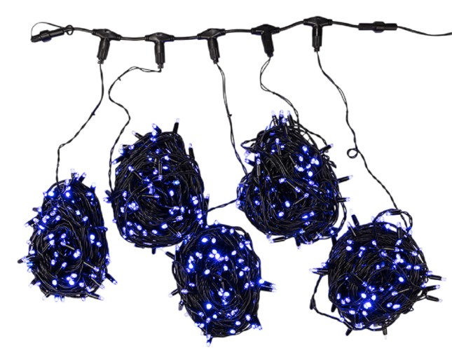 Гирлянда Neon-Night 323-503 Клип лайт 24В, 5 нитей по 20 м, синий - изображение 3
