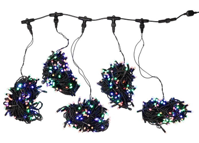 Гирлянда Neon-Night 323-509 Клип лайт 24В, 5 нитей по 20 м, МУЛЬТИ (RGYB) - изображение 2