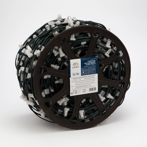 Гирлянда Neon-Night 325-126 Клип лайт 12В, 100м, шаг 150 мм, 665 LED теп.бел - изображение 4