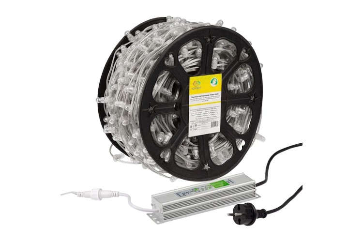 Гирлянда Neon-Night 325-156 Клип-лайт 12 В, 100 м, 665 LED теп. бел. с трансф. - изображение 2