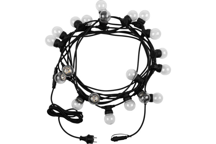 Гирлянда Neon-Night 331-357 Уличная Лофт 10м, шаг 50 см, 20 прозрачных ламп