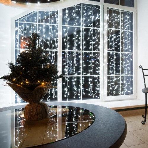 Гирлянда Neon-Night ДОЖДЬ (занавес) 1,5х1,5 м 144 LED белые 235-035 - изображение 2