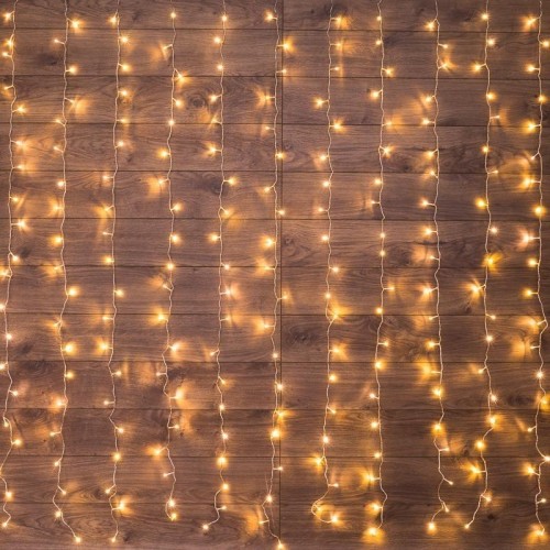 Гирлянда Neon-Night ДОЖДЬ (занавес) 1,5х1,5 м 144 LED, теплый белый 235-016