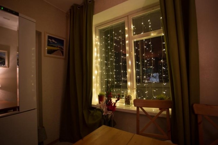 Гирлянда Neon-Night ДОЖДЬ (занавес) 1,5х1 м 96 LED белые 235-025 - изображение 2