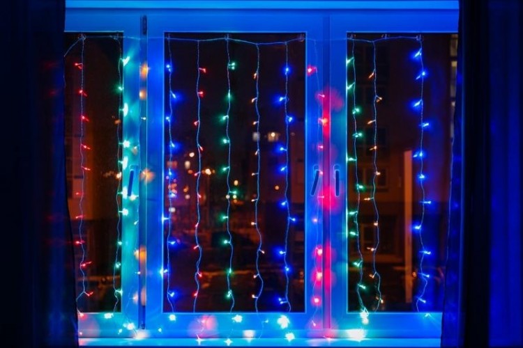 Гирлянда Neon-Night ДОЖДЬ (занавес) 1,5x1,5 м 144 LED мультиколор 235-039 - изображение 2