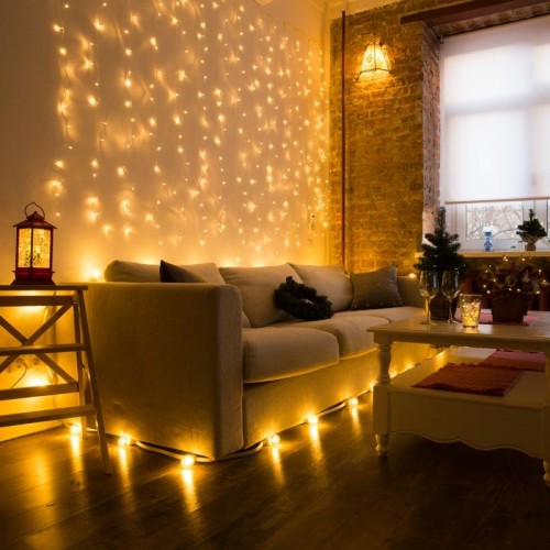 Гирлянда Neon-Night ДОЖДЬ (занавес) 3х2 м эффект водопада, 240 LED теплый белый 235-006 - изображение 2