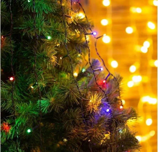 Гирлянда Neon-Night Елочная с кольцом 7 нитей по 1,5 м 105 LED мультиколор 235-079 - изображение 3
