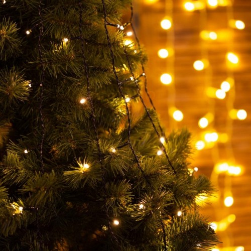 Гирлянда Neon-Night Елочная с кольцом 7 нитей по 1,5 м 105 LED теплый белый 235-076 - изображение 4