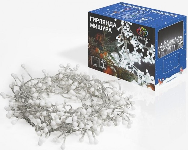 Гирлянда Neon-Night Мишура 3 м 288 LED Теплый Белый 303-606 - изображение 5