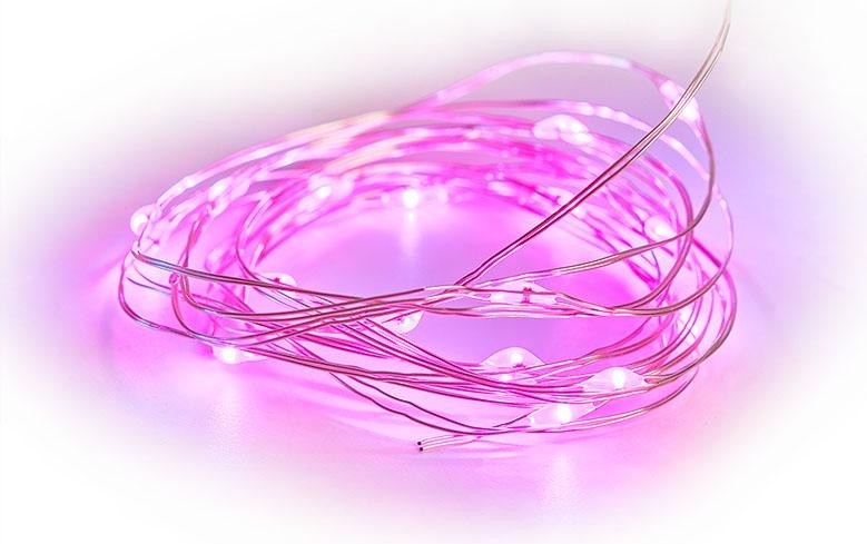 Гирлянда Neon-Night РОСА 2м 20 LED розовые (2*CR2032 в комплекте) 303-007