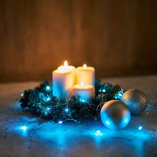 Гирлянда Neon-Night РОСА 2м 20 LED голубые (2*CR2032 в комплекте) 303-003 - изображение 2