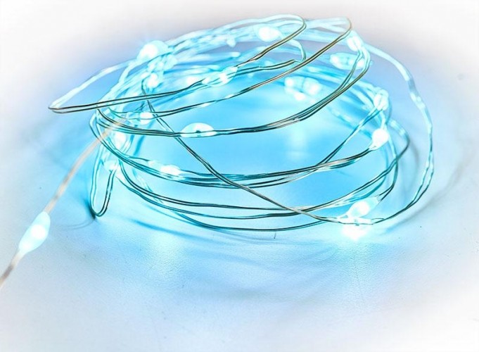 Гирлянда Neon-Night РОСА 2м 20 LED голубые (2*CR2032 в комплекте) 303-003