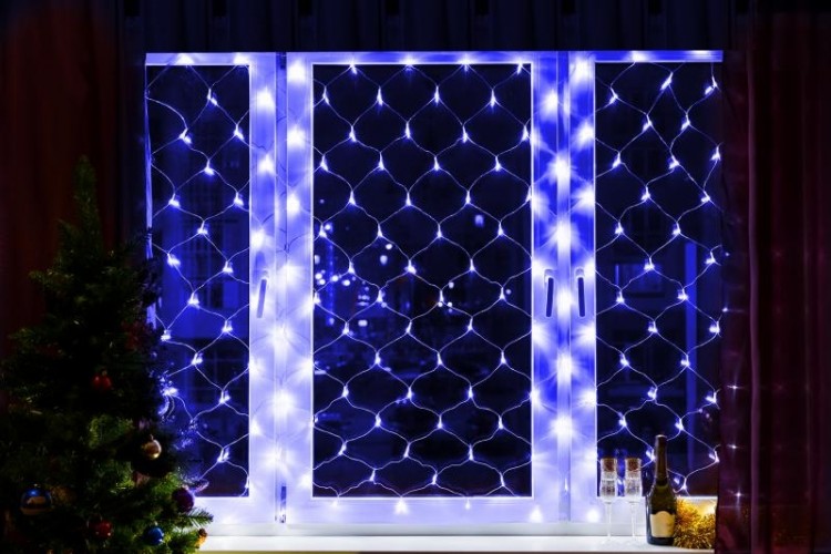 Гирлянда Neon-Night СЕТЬ 1,5х1,5м 150 LED СИНИЕ 215-123 - изображение 2