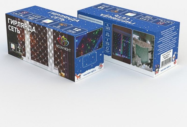 Гирлянда Neon-Night СЕТЬ 1х1,5м 96 LED МУЛЬТИ 215-119-6 - изображение 4