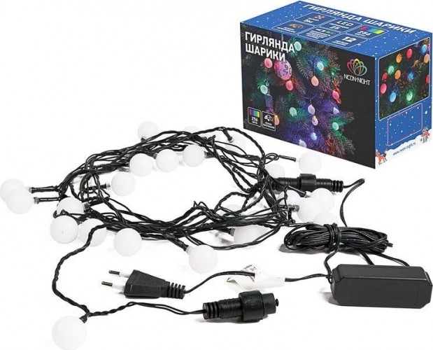 Гирлянда Neon-Night Шарики d 25мм 5 м 25 LED RGB 303-559 - изображение 5