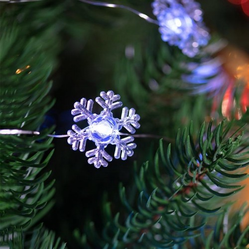 Гирлянда Neon-Night Снежинки 2м 20 LED белые (2*CR2032 в комплекте) 303-010 - изображение 4