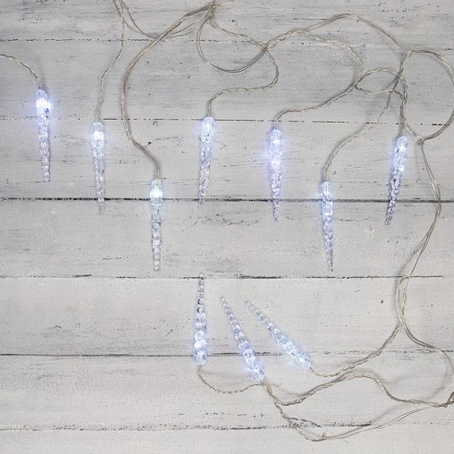 Гирлянда Neon-Night Сосульки 1,5х0,25 м прозрачный пвх, 10 LED, белый 303-068 - изображение 2