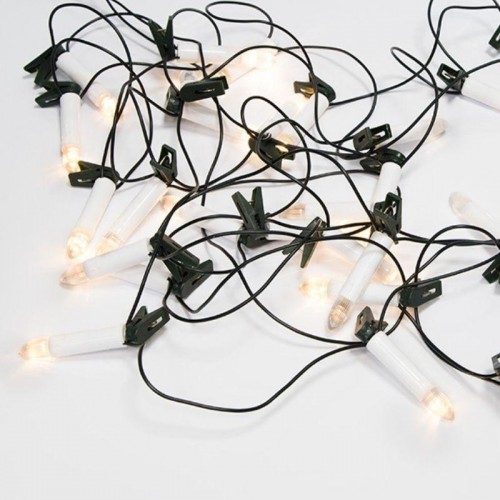 Гирлянда Neon-Night Свечи 4м темно-зеленый ПВХ 20 LED ТЕПЛЫЙ БЕЛЫЙ, не соединяется 303-083