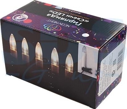 Гирлянда Neon-Night Свечи 6м, темно-зеленый ПВХ 30 LED ТЕПЛЫЙ БЕЛЫЙ, не соединяется 303-084 - изображение 3