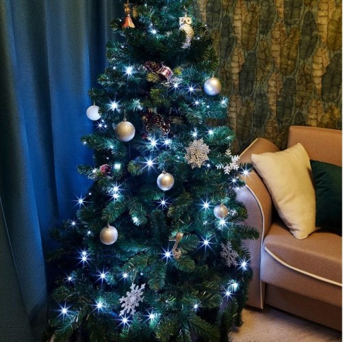 Гирлянда Neon-Night ТВИНКЛ 15м темно-зеленый ПВХ, 120 LED белый 303-055 - изображение 5