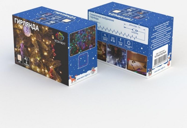 Гирлянда Neon-Night ТВИНКЛ 15м прозрачный ПВХ, 120 LED теплый белый 303-196 - изображение 4