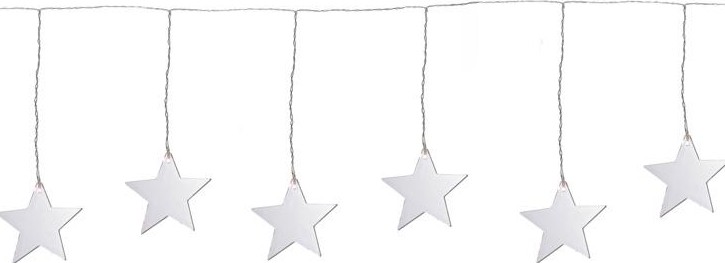 Гирлянда светодиодная Neon-Night Звезды 1,5х0,6 м прозрачный ПВХ, 10 LED теплый белый 303-030