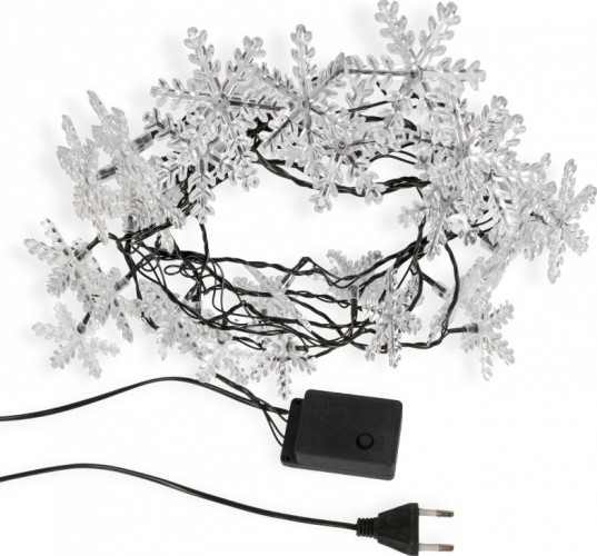 Гирлянда светодиодная Neon-Night Снежинки 30 LED мультиколор 4,4 м с контроллером 303-065