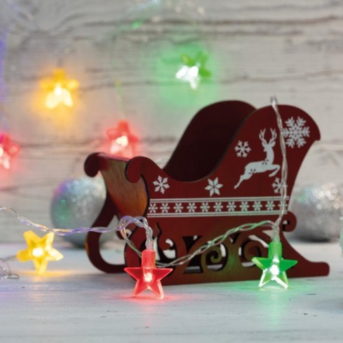 Гирлянда светодиодная Neon-Night Звездочки 1,5 м  прозрачный ПВХ, 10 LED мультиколор 303-090 - изображение 3