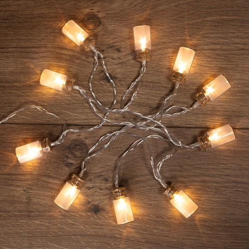 Гирлянда светодиодная Neon-Night Баночки 10 LED теплый белый, 1,5 метра, прозрачный пвх 303-096 - изображение 2