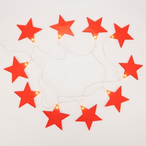 Гирлянда светодиодная Neon-Night Звездопад, красная 2,25 м прозрачный пвх, 10 LED, теплый белый 304-002