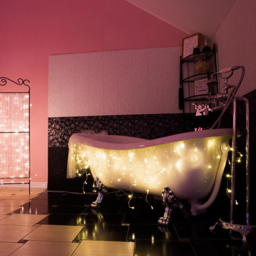 Гирлянда светодиодная Neon-Night 100 LED теплый белый 10 м прозрачный ПВХ с контроллером 303-063 - изображение 2