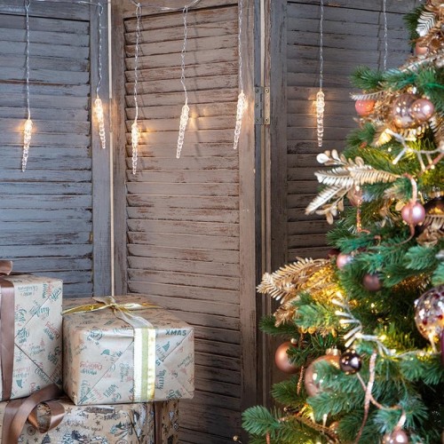 Гирлянда светодиодная Neon-Night Сосульки 1,5 м прозрачный ПВХ, 10 LED теплый белый 303-093 - изображение 3