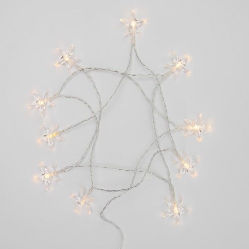 Гирлянда светодиодная Neon-Night Звездочки 1,5 м  прозрачный ПВХ, 10 LED теплый белый 303-091