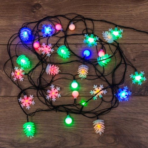 Гирлянда светодиодная Neon-Night с насадками 30 LED мультиколор 4,4 м контроллером 303-064
