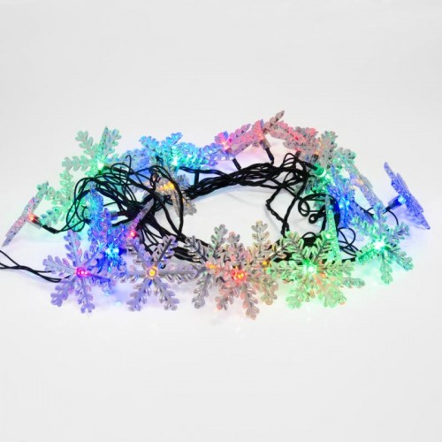 Гирлянда светодиодная Neon-Night Снежинки 30 LED мультиколор 4,4 м с контроллером 303-065 - изображение 2