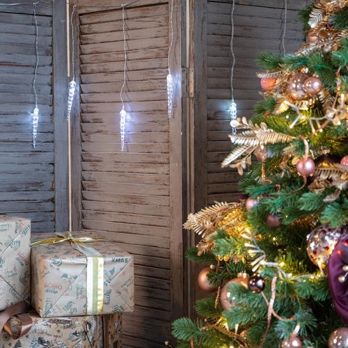 Гирлянда светодиодная Neon-Night Сосульки 1,5 м прозрачный ПВХ, 10 LED, белый 303-094 - изображение 2