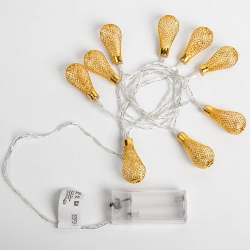 Гирлянда светодиодная Neon-Night Восточные фонарики 10 LED желтые 1,5 м прозрачный ПВХ 303-071 - изображение 3