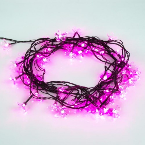 Гирлянда светодиодная Neon-Night Цветы Сакуры 50 LED розовые 7 м с контроллером 303-038 - изображение 2