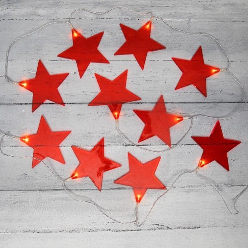 Гирлянда светодиодная Neon-Night Звездопад, красная 2,25 м прозрачный пвх, 10 LED, теплый белый 304-002 - изображение 2