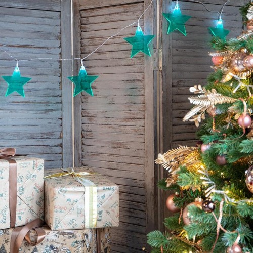 Гирлянда светодиодная Neon-Night Звездопад, бирюзовая 2,25 м прозрачный пвх, 10 LED, белый 304-004 - изображение 3