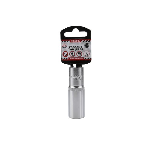 Головка 6-ти гранная с посадкой 1/2" ARNEZI R0300119 19 мм, удлиненная L=78 мм